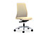Bürodrehstuhl  EVERY | Chillback-Rückenlehne weiß | Weiche Rollen | Brillantsilber -Feuerrot | Sitzhöhe 430 mm | interstuhl
