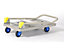 PRESTAR – Chariot plate-forme en plastique PRESTAR - avec barre de poussée rabattable