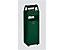 VAR Abfallbehälter mit Ascher - Abfallvolumen 35 l, Aschervolumen 5 l - grün RAL 6005