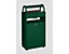 VAR Abfallbehälter mit Ascher - Abfallvolumen 60 l, Aschervolumen 9 l - grün RAL 6005