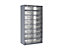 Casier pour vis | Rangement petits tiroirs| HxLxP 551 x 306 x 155 mm | 16 compartiments | Blanc aluminium | Certeo