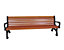 Sitzbank - Länge 2000 mm, Gewicht 64 kg, Holzlasurfarbton Kiefer