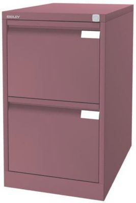 Image of BISLEY Hängeregistraturschrank 1-bahnig - 2 Schübe DIN A4 pink