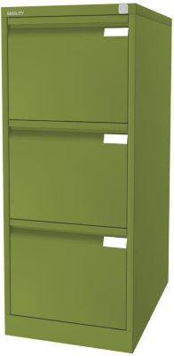 Image of BISLEY Hängeregistraturschrank 1-bahnig - 3 Schübe DIN A4 grün