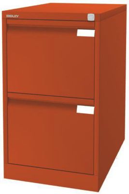 Image of BISLEY Hängeregistraturschrank 1-bahnig - 2 Schübe DIN A4 orange