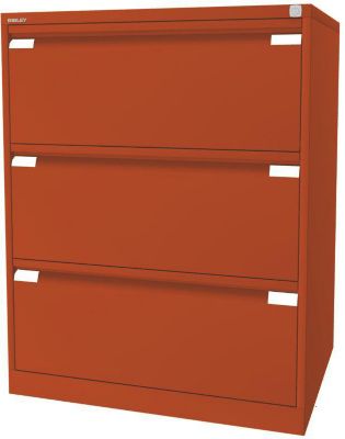 Image of BISLEY Hängeregistraturschrank 2-bahnig - 3 Schübe DIN A4 orange