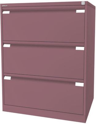 Image of BISLEY Hängeregistraturschrank 2-bahnig - 3 Schübe DIN A4 pink