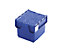 Mehrweg-Stapelbehälter mit Klappdeckel - Inhalt 20 Liter, Außenmaße LxBxH 400 x 300 x 252 mm - blau