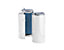 Stahlblech-Abfallsammler für 120-l-Sack - mit Einflügeltür - anthrazit mit silberfarbenem Kunststoffdeckel