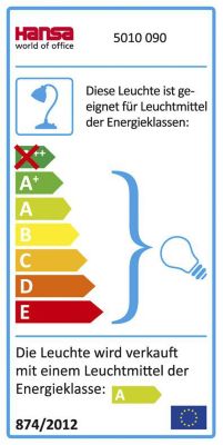 Schreibtischlampe ECOSTAR, Gesamthöhe 705 mm, silber 