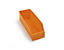 Bac de stockage pliant en plastique - L x l x h 300x100x100 mm - orange, lot de 25