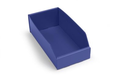 Bac de stockage pliant en plastique - L x l x h 300x150x100 mm - rouge, lot de 25