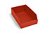 Bac de stockage pliant en plastique - L x l x h 300x200x100 mm - rouge, lot de 25