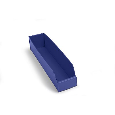 kbins Kunststoff-Regalkasten, faltbar - LxBxH 450 x 100 x 100 mm - blau, VE 25 Stk