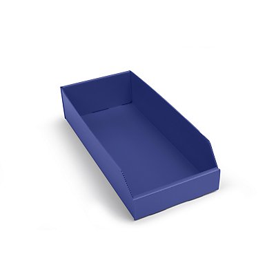 Bac de stockage pliant en plastique - L x l x h 450 x 200 x 100 mm - bleu, lot de 25
