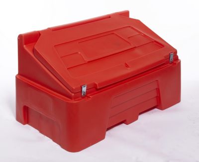 Image of Behälter aus Kunststoff mit Klappdeckel - Inhalt 400 Liter - rot
