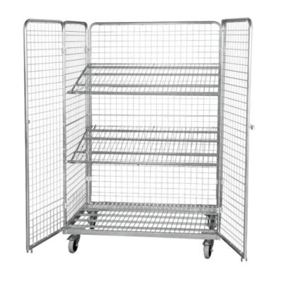 Roll-conteneur en acier, L x l 1200 x 800 mm, 2 côtés, avec barre stabilisatrice