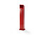 Combiné-colonne cendrier-poubelle - h x l x p 1150 x 180 x 150 mm - tôle d'acier galvanisée et peinte époxy rouge feu RAL 3000