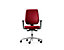 Bürodrehstuhl SPEED-O, Rückenlehne mit Polsterauflage, mit Armlehnen, rot 