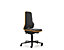 NEON Arbeitsdrehstuhl, mit Rollen, Sitzmaterial Kunstleder, ESD, Flexband orange 