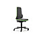 NEON Arbeitsdrehstuhl, mit Rollen, Sitzmaterial Kunstleder, Flexband grün 