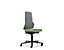NEON Arbeitsdrehstuhl, mit Rollen, Sitzmaterial Supertec, Flexband grün 