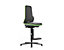 NEON Arbeitsdrehstuhl, mit Aufstiegshilfe, Sitzmaterial Kunstleder, Flexband grün 