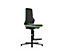 NEON Arbeitsdrehstuhl, mit Aufstiegshilfe, Sitzmaterial Integralschaum, ESD, Flexband grün 