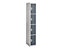 Stahlspind, für Vorhängeschloss - 4 Fächer, Breite 300 mm - Anbauelement, Tür lichtgrau
