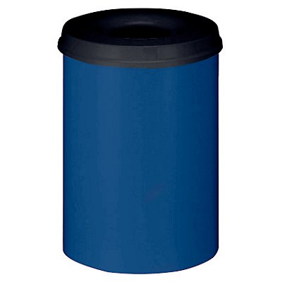 Corbeille à papier de sécurité - capacité 30 l, hauteur 470 mm - bleu cobalt
