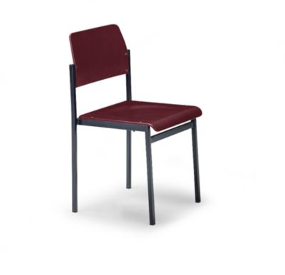 Chaise coque en bois, piétement peint, lot de 4 hêtre naturel