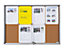 EUROKRAFTpro Vitrine d'affichage à portes coulissantes - l x h x p ext. 2006 x 947 x 50 mm - fond métallique
