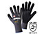 Handschuhe NON STICKY FOAM - grau / schwarz, VE 12 Paar