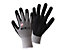 Handschuhe NITRIL GRID, grau / schwarz, VE 12 Paar, Größe 10