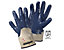 Handschuhe CROSS-NITRIL - blau / natur, VE 12 Paar