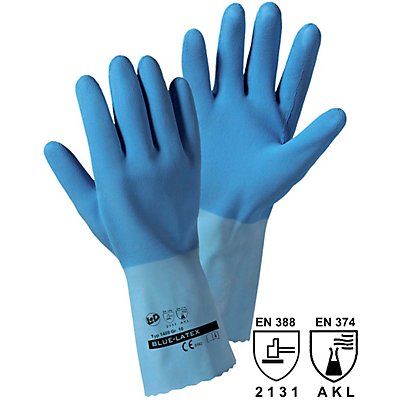 Handschuhe BLUE-LATEX, blau, VE 12 Paar, Größe 10