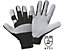 Rindspaltleder-Handschuhe UTILITY - grau / schwarz, VE 12 Paar