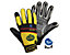 Handschuhe NON-SLIP, gelb / schwarz, 1 Paar, Größe L