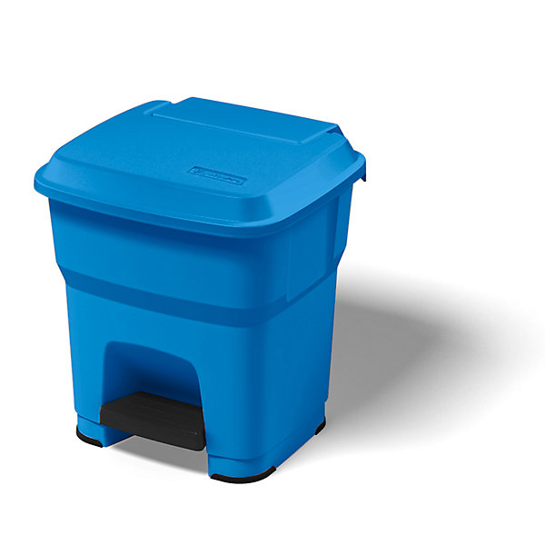 Image of Pedal-Abfallsammler aus Kunststoff - Volumen 35 l blau