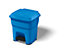 Pedal-Abfallsammler aus Kunststoff - Volumen 35 l, blau