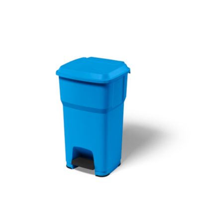 Image of Pedal-Abfallsammler aus Kunststoff - Volumen 60 l blau