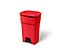 Pedal-Abfallsammler aus Kunststoff - Volumen 85 l, rot