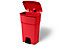 Pedal-Abfallsammler aus Kunststoff - Volumen 85 l, rot