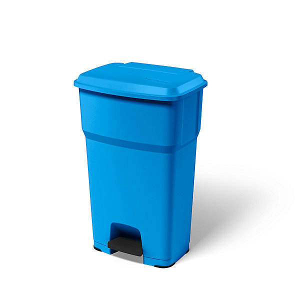Image of Pedal-Abfallsammler aus Kunststoff - Volumen 85 l blau