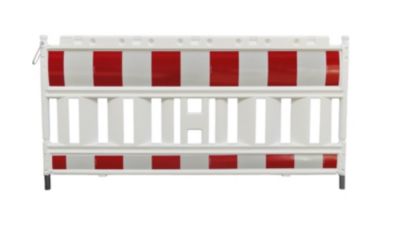 Image of Schake Absperrgitter Kunststoff mit reflektierender Folie - weiß / rot - ab 1 Stück