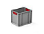 EURO-Behälter | Schwerlast | BxTxH 400 x 300 x 320 mm | Inhalt 30 l | Wände und Boden geschlossen | VE 4 Stk | Grifffarbe Rot | allit