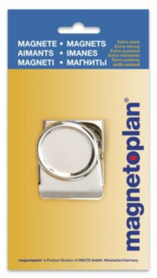 Image of Magnetclip silber Haftkraft 26 Blatt A4 VE 12 Stück