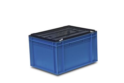 EURO-Behälter | Wände und Boden geschlossen | LxB 400 x 300 mm |  VE 4 Stk | 10 l | Rot