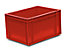 EURO-Behälter | Wände und Boden geschlossen | LxB 400 x 300 mm |  VE 4 Stk | 10 l | Rot