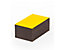 Etiquettes magnétiques - coloris jaune - h x l 10 x 80 mm, lot de 100